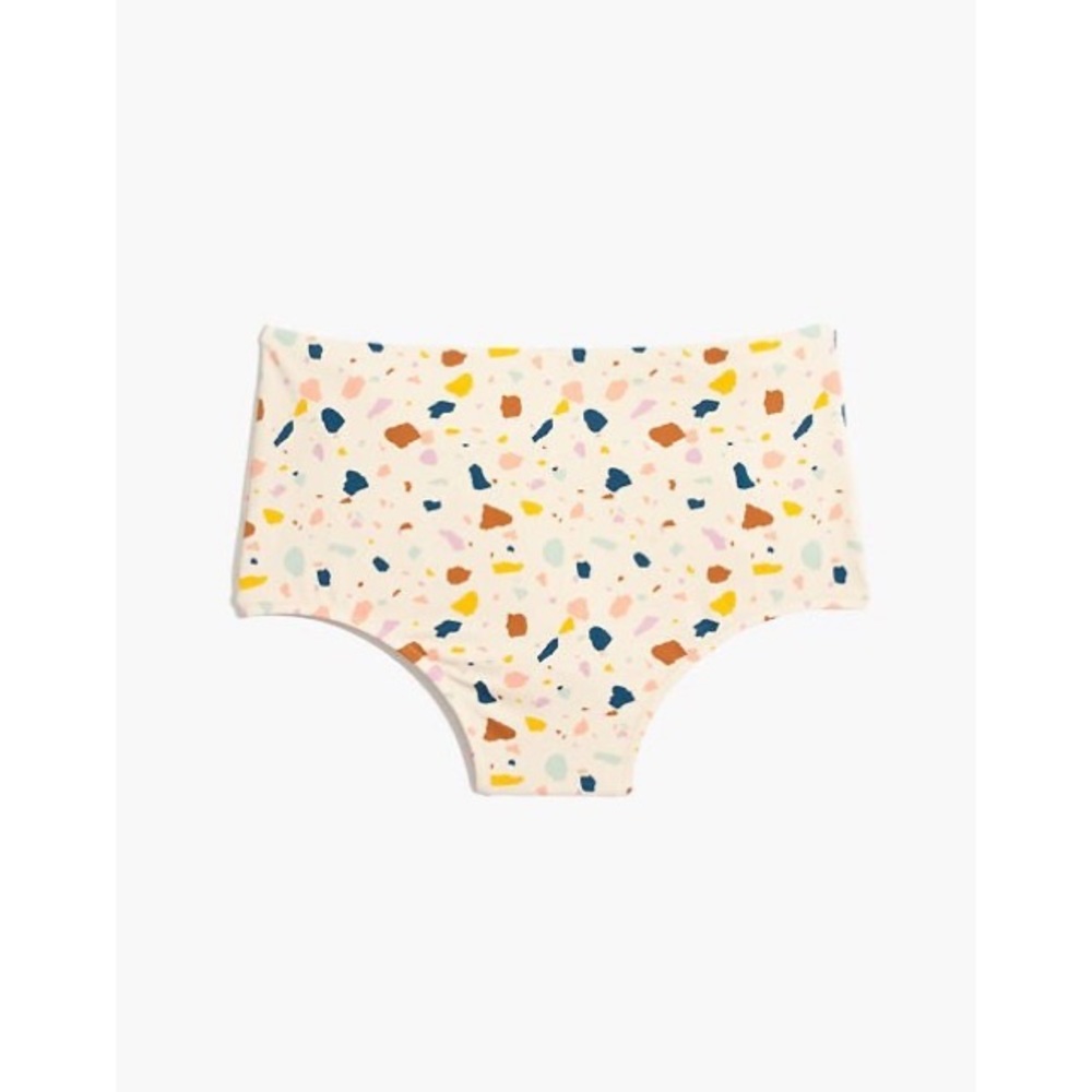 NWOT - MADEWELL Terrazzo High-Waisted Bikini Bottoms